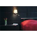 SLV Luminaire mural COUPA FLEX avec interrupteur, avec spot LED, réglable G9 IP20, chrome 