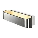 Luminaire mural ASSO 300 haut bas, ovale IP20, aluminium brossé gradable