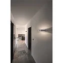 SLV Luminaire mural ASSO 300 haut bas, ovale IP20, aluminium brossé gradable