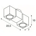 SLV Wall luminaire ALTRA DICE SPOT 2, GU10, max. 2x50W