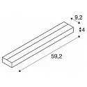 SLV Luminaire mural SEDO 14 LED haut bas, angulaire, court IP20, aluminium brossé 