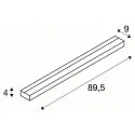 SLV Luminaire mural SEDO LED 21 haut bas, angulaire, langue IP20, aluminium brossé, satiné 