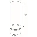 SLV Ceiling luminaire ENOLA B CL-1, IP20, Ø 6,7cm / H 14cm, GU10 QPAR51, aluminium, white