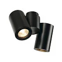 SLV Spot ENOLA B DOUBLE à 2 flammes GU10 IP20, noir gradable