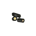 SLV Wall-/Ceiling spot  ENOLA B DOUBLE SPOT, 2-heads, 2x GU10 QPAR51,  rotatable, swivelling, aluminium, black