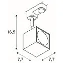 Projecteur triphasé ALTRA DICE GU10, noir 
