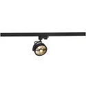Lamphead  KALU TRACK QPAR111, IP20, incl. 3-Phase adaptor, black