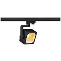 LED 3-Phase Spot EURO CUBE, 28,5W, 3000K, 60°, incl. 3-Phase-adaptor, black