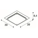 SLV Luminaire mural GLASSA E27, transparent, blanche