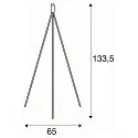Lampadaire FENDA II TRIPOD BASIS avec interrupteur, sans abat-jour E27 IP20, noir 