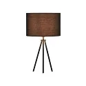 SLV Lampe de table FENDA II TRIPOD BASIS avec interrupteur, sans abat-jour E27 IP20, noir 