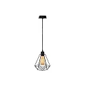 Luminaire à suspension FENDA sans abat-jour E27 IP20, noir  gradable