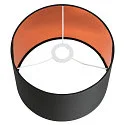 SLV Abat-jour FENDA Ø 30CM plat, cylindrique, cuivre, noir 