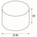 SLV Abat-jour FENDA Ø 30CM plat, cylindrique, cuivre, noir 