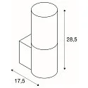 SLV Wall luminaire LISENNE, E27, smoke glass