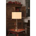 SLV Lampe de table FENDA STRAIGHT BASIS avec interrupteur, sans abat-jour E27 IP20, nickel brossé 
