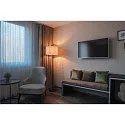 SLV Lampadaire FENDA STRAIGHT BASIS avec interrupteur, sans abat-jour E27 IP20, noir 