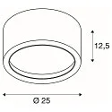 SLV Luminaire de plafond FERA 25, satiné, blanche 