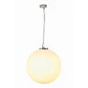 Pendant luminaire ROTOBALL E27, silver-grey, whiteer Kunststoff, E27