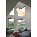 SLV Luminaire à suspension ROTOBALL 50 PD grand, rond, avec diffuseur E27 IP20, gris argent gradable
