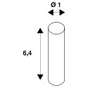 SLV INSULATING CONNECTOR, for TENSEO low-voltage wire system, 2 items, chrome
