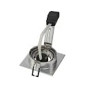 SLV Lumière encastrée PIREQ QPAR51 SQUARE DOWNLIGHT pivotant, rotatif GU10 IP20, aluminium brossé gradable