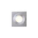SLV Lumière encastrée PIREQ QPAR51 SQUARE DOWNLIGHT pivotant, rotatif GU10 IP20, aluminium brossé gradable