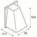 SLV Luminaire mural d'extérieur WALLYX GU10 GU10 IP44, anthrazit