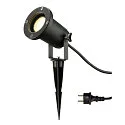 Outdoor Earth spike lamp NAUTILUS SPIKE XL, CR50-SE, GU10, IP65 IK06, black