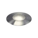SLV LED Recessed luminaire TRAIL-LITE LED Cover Stainless steel with satinated glass insert, LED warmwhite