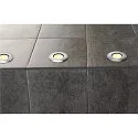 SLV LED Recessed luminaire TRAIL-LITE LED Cover Stainless steel with satinated glass insert, LED warmwhite