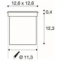 SLV Projecteur encastré ROCCI angulaire, rigide, résistant aux chocs IP67, acier inoxydable 