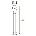 SLV Lampadaire d’extérieur ALPA CONE 100 E27 IP55, gris