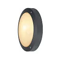 Outdoor luminaire BULAN Wall / Ceiling luminaire, round, E14, max. 60W, satined glass, anthracite