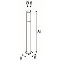 SLV Floorlamp BIG NAILS 80 Stainless steel, height 81cm