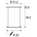 SLV Projecteur encastré DASAR 215 E27 IP67, acier inoxydable, noir 