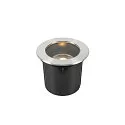 SLV Projecteur encastré DASAR ES111 rond GU10 IP67, acier inoxydable, noir 