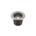 SLV Projecteur encastré DASAR ES111 rond GU10 IP67, acier inoxydable, noir 