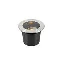 SLV Projecteur encastré DASAR ES111 rond GU10 IP67, acier inoxydable, noir 