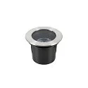 SLV Projecteur encastré DASAR ES111 rond GU10 IP67, acier inoxydable, noir 