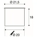 SLV Projecteur encastré DASAR ES111 rond GU10 IP67, acier inoxydable, noir 