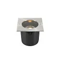 SLV Projecteur encastré DASAR ES111 angulaire GU10 IP67, acier inoxydable, noir 