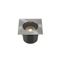 SLV Projecteur encastré DASAR ES111 angulaire GU10 IP67, acier inoxydable, noir 
