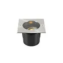 SLV Projecteur encastré DASAR ES111 angulaire GU10 IP67, acier inoxydable, noir 