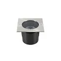 SLV Projecteur encastré DASAR ES111 angulaire GU10 IP67, acier inoxydable, noir 
