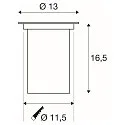 Outdoor luminaire DASAR 115 GU10 Recessed luminaire, Stainless steel cover round