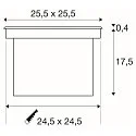 SLV Projecteur encastré DASAR LED SQUARE asymétrique IP67, acier inoxydable