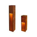 SLV Outdoor Floorlamp RUSTY SLOT 50, IP44, height 50cm, E27 TC-DSE max. 11W, FeCSi steel rust color