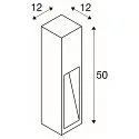 SLV Outdoor Floorlamp RUSTY SLOT 50, IP44, height 50cm, E27 TC-DSE max. 11W, FeCSi steel rust color