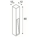 SLV Outdoor Floorlamp RUSTY SLOT 80, IP44, height 80cm, E27 TC-DSE max. 11W, FeCSi steel rust color